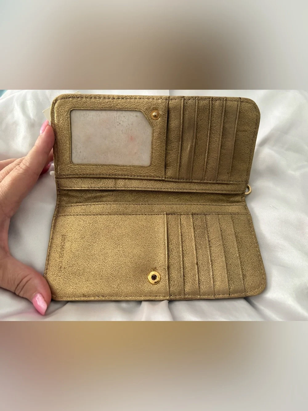 Michael Kors Gold Sequin Chain Wallet Wristlet/Crossbody NWT